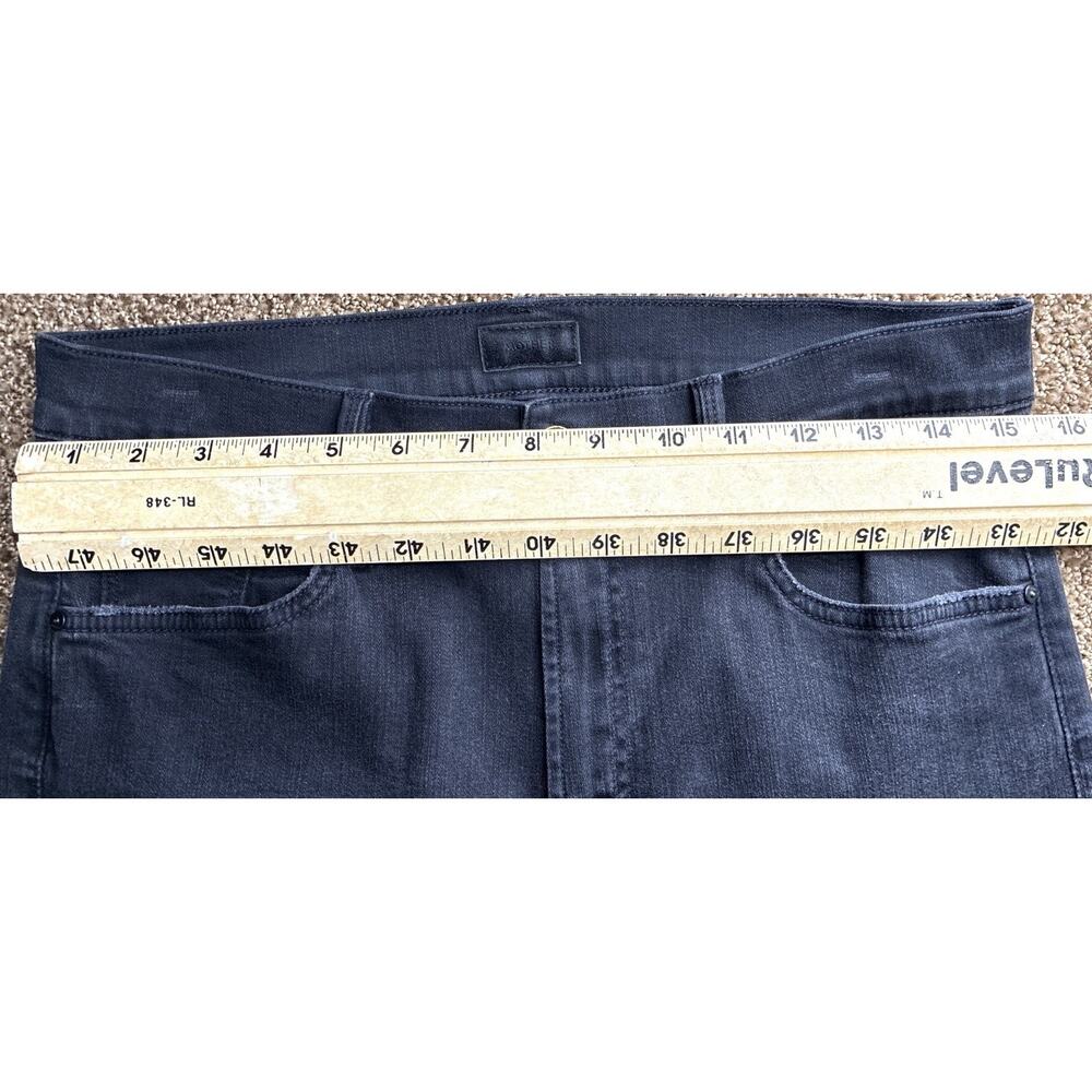 MOTHER Hi Waist Rider Ankle Jeans 31 Not Guilty Black Hirise Raw Hem Straight Lg - Picture 7 of 9